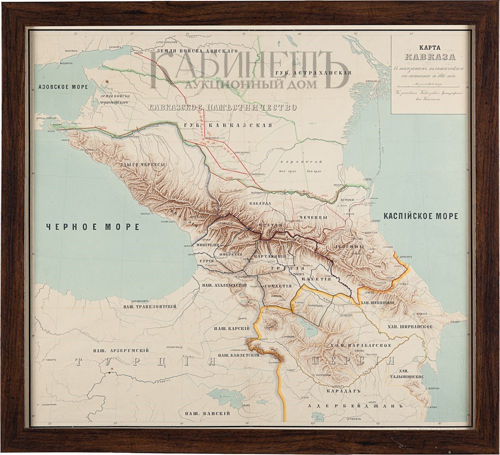 Карта 1900 кавказа